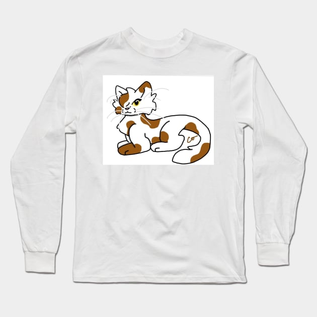 Patchy Cat Long Sleeve T-Shirt by ceolsonart